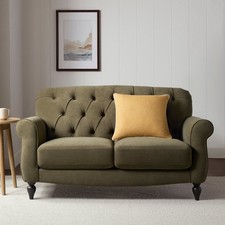 Dusk Hebden Olive Green Velvet