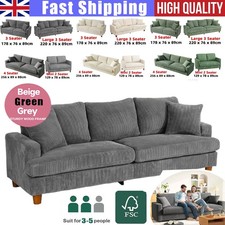 2/3/4 Seater Corduroy Sofa