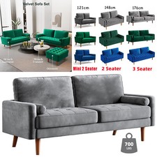 2/3 Seater Velvet Sofa with 2