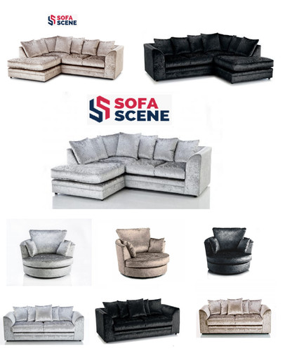 Sofa crushed velvet seater - crushed,